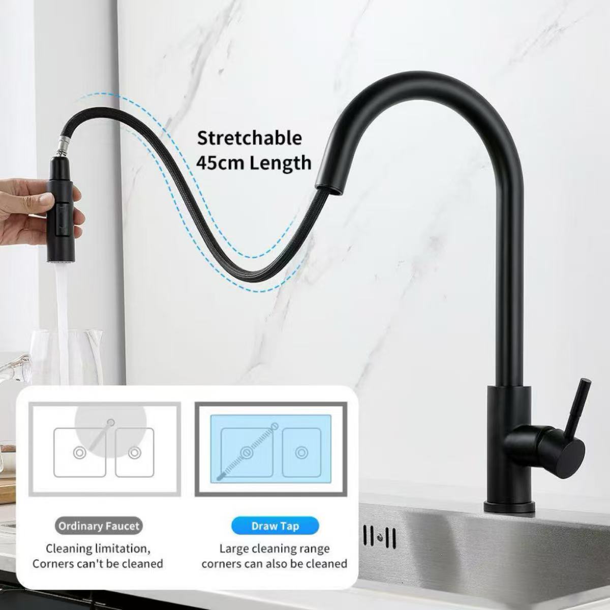 Commercial Kitchen Mixer Tap - Robinet de cuisine monotrou avec douchette