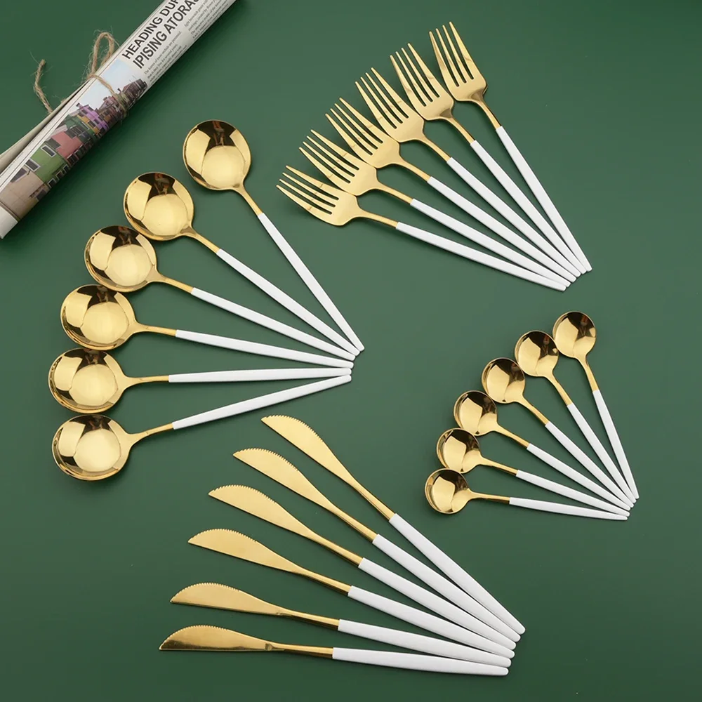Commercial Kitchen Knife Set - Ensemble de vaisselle 16/24/32/48 pièces, ensemble