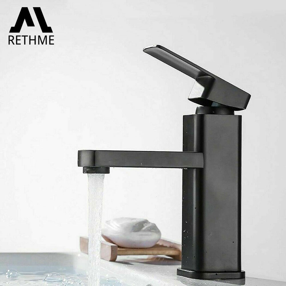 Commercial Kitchen Mixer Tap - Robinets de salle de bains noirs/chromés,