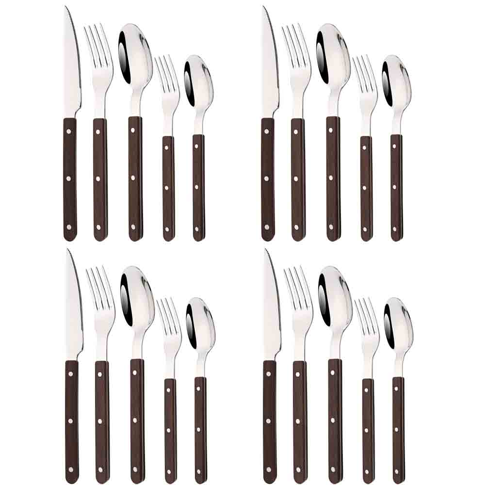 Commercial Kitchen Knife Set - Ensemble de vaisselle en bois imitatif