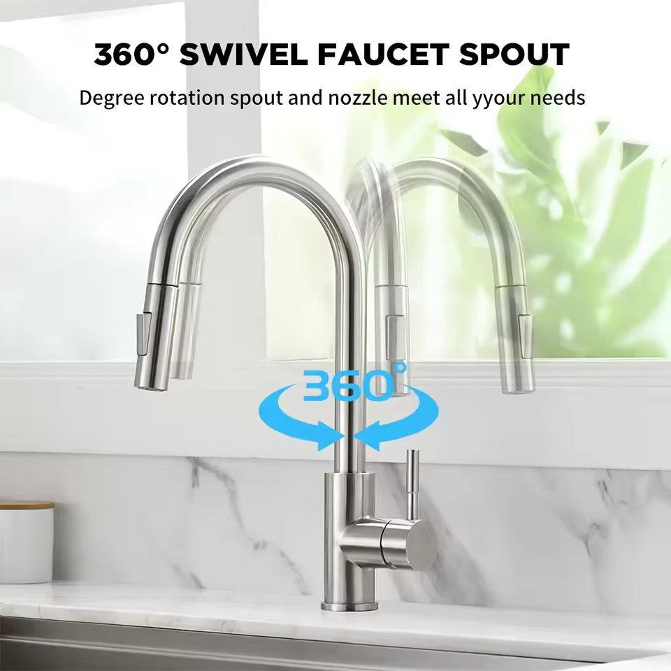 Robinet de cuisine noir et arg - Commercial Kitchen Mixer Tap avis et prix