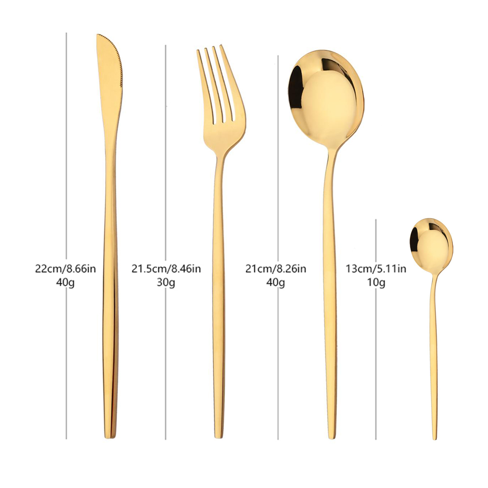 16 pièces vert or vaisselle en - Commercial Kitchen Knife Set avis et prix