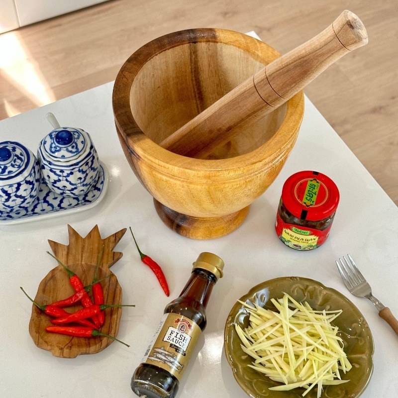 Mortier et pilon en bois d'aca - Commercial Kitchen Set avis et prix